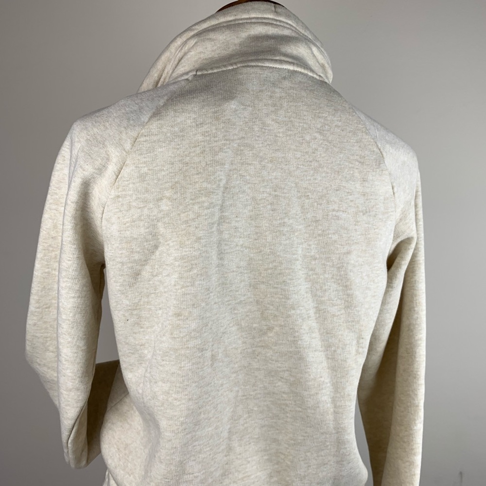 COZY Nike Half-zip Sweatshirt Oatmeal & Black XS - Picture 7 of 8